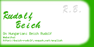 rudolf beich business card